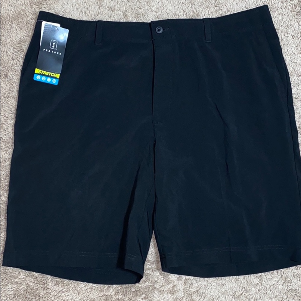 Black golf shorts